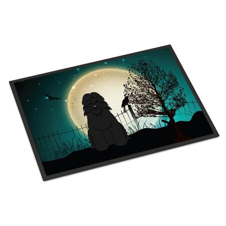 Carolines Treasures Halloween Scary Bouvier Des Flandres Indoor or Outdoor Mat, 18 x 0.25 x 27 in. BB2264MAT